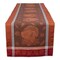 Contemporary Home Living 108&#x22; Red and Orange Turkeys Jacquard Fall Harvest Table Runner